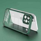 For iPhone 12 Pro Electroplated PC Transparent Phone Case(Green) - 1