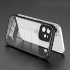 For iPhone 12 Electroplated PC Transparent Phone Case(Black) - 1