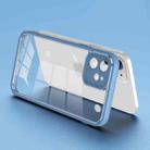 For iPhone 12 Electroplated PC Transparent Phone Case(Blue) - 1