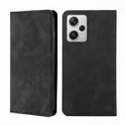 For Xiaomi Redmi Note 12 Pro+ China Skin Feel Magnetic Horizontal Flip Leather Phone Case(Black) - 1