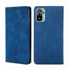 For Xiaomi Redmi Note 11 SE India / Poco M5S 4G Skin Feel Magnetic Horizontal Flip Leather Phone Case(Blue) - 1