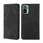 For Xiaomi Redmi Note 11 SE India / Poco M5S 4G Skin Feel Magnetic Horizontal Flip Leather Phone Case(Black) - 1