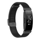 Stainless Steel Metal Mesh Wrist Strap Watch Band for Fitbit Inspire / Inspire HR / Ace 2, Size: S(Black) - 1