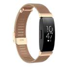 Stainless Steel Metal Mesh Wrist Strap Watch Band for Fitbit Inspire / Inspire HR / Ace 2, Size: S(Rose Gold) - 1