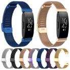 Stainless Steel Metal Mesh Wrist Strap Watch Band for Fitbit Inspire / Inspire HR / Ace 2, Size: L(Dark Blue) - 9