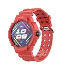 For Huawei Watch GT Cyber Integrated Silicone Watch Band(Red) - 1