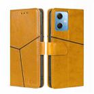 For Xiaomi Redmi Note 12 China Geometric Stitching Horizontal Flip Leather Phone Case(Yellow) - 1