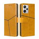 For Xiaomi Redmi Note 12 Pro+ China Geometric Stitching Horizontal Flip Leather Phone Case(Yellow) - 1