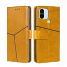 For Xiaomi Redmi A1+ 4G Geometric Stitching Horizontal Flip Leather Phone Case(Yellow) - 1