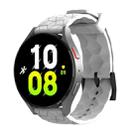 20mm Football Texture Silicone Watch Band(White) - 1