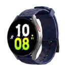 20mm Football Texture Silicone Watch Band(Navy Blue) - 1