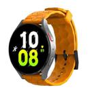 20mm Football Texture Silicone Watch Band(Amber Yellow) - 1