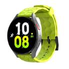 20mm Football Texture Silicone Watch Band(Lime Green) - 1