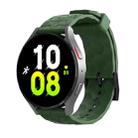 22mm Football Texture Silicone Watch Band(Army Green) - 1