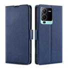 For vivo V25 Pro 5G Ultra-thin Voltage Side Buckle Horizontal Flip Leather Phone Case(Blue) - 1