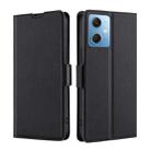 For Xiaomi Redmi Note 12 China Ultra-thin Voltage Side Buckle Horizontal Flip Leather Phone Case(Black) - 1