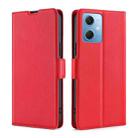 For Xiaomi Redmi Note 12 China Ultra-thin Voltage Side Buckle Horizontal Flip Leather Phone Case(Red) - 1