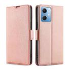 For Xiaomi Redmi Note 12 China Ultra-thin Voltage Side Buckle Horizontal Flip Leather Phone Case(Rose Gold) - 1