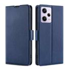 For Xiaomi Redmi Note 12 Pro 5G China Ultra-thin Voltage Side Buckle Horizontal Flip Leather Phone Case(Blue) - 1