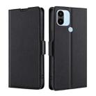 For Xiaomi Redmi A1+ 4G Ultra-thin Voltage Side Buckle Horizontal Flip Leather Phone Case(Black) - 1