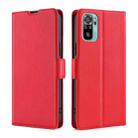 For Xiaomi Redmi Note 11 SE India / Poco M5S 4G Ultra-thin Voltage Side Buckle Horizontal Flip Leather Phone Case(Red) - 1
