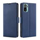 For Xiaomi Redmi Note 11 SE India / Poco M5S 4G Ultra-thin Voltage Side Buckle Horizontal Flip Leather Phone Case(Blue) - 1
