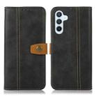 For Samsung Galaxy A54 5G Stitching Thread Calf Texture Leather Phone Case(Black) - 1