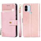 For Xiaomi Redmi A1+ 4G Zipper Bag Leather Phone Case(Rose Gold) - 1