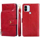 For Xiaomi Redmi A1+ 4G Zipper Bag Leather Phone Case(Red) - 1