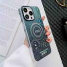 For iPhone 14 Pro IMDL Circuit Board Magnetic Magsafe Phone Case(Gradient Green) - 2
