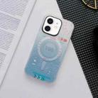 For iPhone 12 IMDL Circuit Board Magnetic Magsafe Phone Case(Gradient Blue) - 1