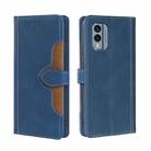 For Nokia X30 5G Skin Feel Magnetic Buckle Leather Phone Case(Blue) - 1