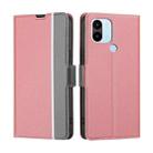 For Xiaomi Redmi A1+ 4G Twill Texture Side Button Leather Phone Case(Pink) - 1