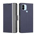 For Xiaomi Redmi A1+ 4G Twill Texture Side Button Leather Phone Case(Blue) - 1