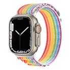 Silver Buckle Nylon Watch Band For Apple Watch Ultra 49mm / Series 8&7 45mm / SE 2&6&SE&5&4 44mm(Colorful) - 1