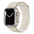 Silver Buckle Nylon Watch Band For Apple Watch Ultra 49mm / Series 8&7 45mm / SE 2&6&SE&5&4 44mm(Starlight) - 1