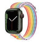 Silver Buckle Nylon Watch Band For Apple Watch Series 8&7 41mm / SE 2&6&SE&5&4 40mm / 3&2&1 38mm(Colorful) - 1