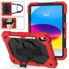 For iPad 10th Gen 10.9 2022 Contrast Color Robot Shockproof Silicon + PC Tablet Protective Case(Red+Black) - 1