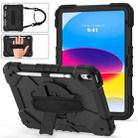 For iPad 10th Gen 10.9 2022 Contrast Color Robot Shockproof Silicon + PC Tablet Protective Case(Black) - 1