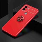 For Xiaomi Redmi A1+ Metal Ring Holder 360 Degree Rotating TPU Phone Case(Red) - 1