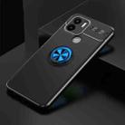 For Xiaomi Redmi A1+ Metal Ring Holder 360 Degree Rotating TPU Phone Case(Black Blue) - 1