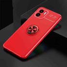 For Xiaomi Redmi A1 Metal Ring Holder 360 Degree Rotating TPU Phone Case(Red) - 1