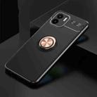 For Xiaomi Redmi A1 Metal Ring Holder 360 Degree Rotating TPU Phone Case(Black Gold) - 1