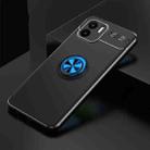 For Xiaomi Redmi A1 Metal Ring Holder 360 Degree Rotating TPU Phone Case(Black Blue) - 1