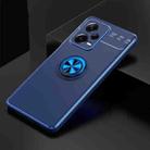 For Xiaomi Redmi Note 12 Pro+ China Metal Ring Holder 360 Degree Rotating TPU Phone Case(Blue) - 1