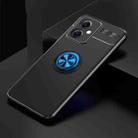 For Xiaomi Redmi Note 12 China Metal Ring Holder 360 Degree Rotating TPU Phone Case(Black Blue) - 1