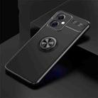 For Xiaomi Redmi Note 12 China Metal Ring Holder 360 Degree Rotating TPU Phone Case(Black) - 1