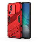 For vivo iQOO Neo7 Punk Armor 2 in 1 PC + TPU Phone Case with Invisible Holder(Red) - 1