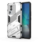 For vivo iQOO Neo7 Punk Armor 2 in 1 PC + TPU Phone Case with Invisible Holder(White) - 1