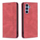 For Samsung Galaxy A54 5G Magnetic RFID Blocking Anti-Theft Leather Phone Case(Red) - 1